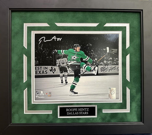 Roope Hintz Autographed Hand Signed Custom Framed 8x10 Dallas Stars Photo - Fanatics COA