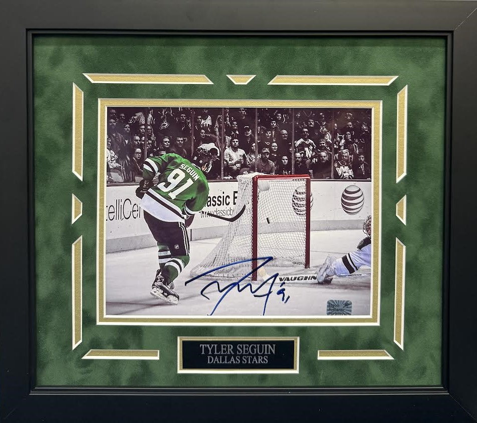Tyler Seguin Autographed Hand Signed Custom Framed 8x10 Dallas Stars Photo - Seguin Holo