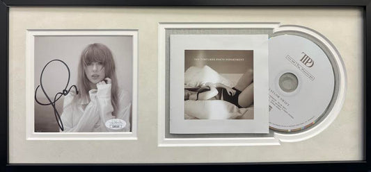 Taylor Swift Autographed Hand Signed Custom Framed Tortured Poets CD - JSA COA
