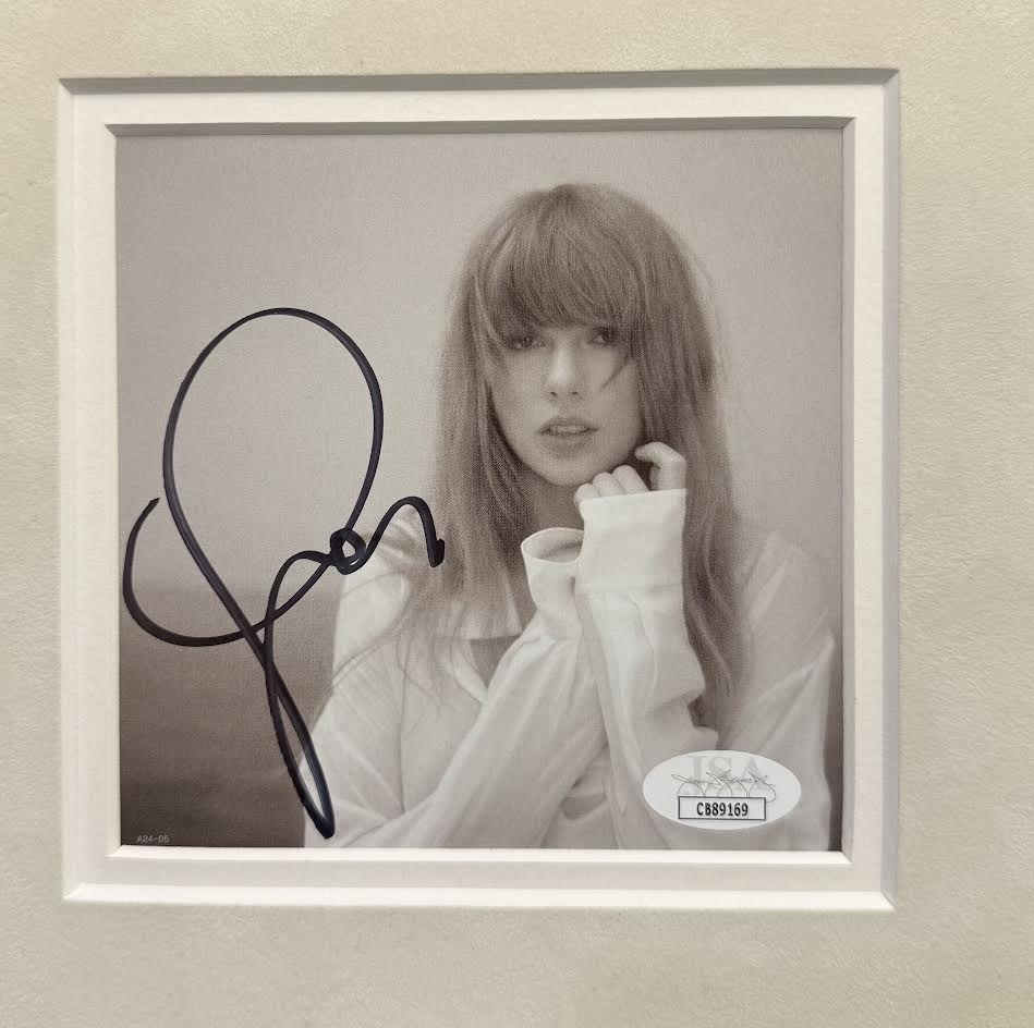 Taylor Swift Autographed Hand Signed Custom Framed Tortured Poets CD - JSA COA