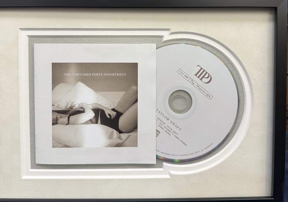Taylor Swift Autographed Hand Signed Custom Framed Tortured Poets CD - JSA COA