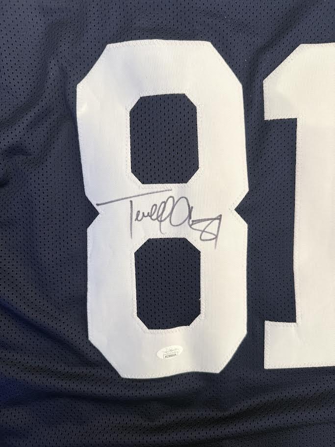 Terrell Owens Autographed Hand Signed Custom Dallas Cowboys Jersey - JSA COA