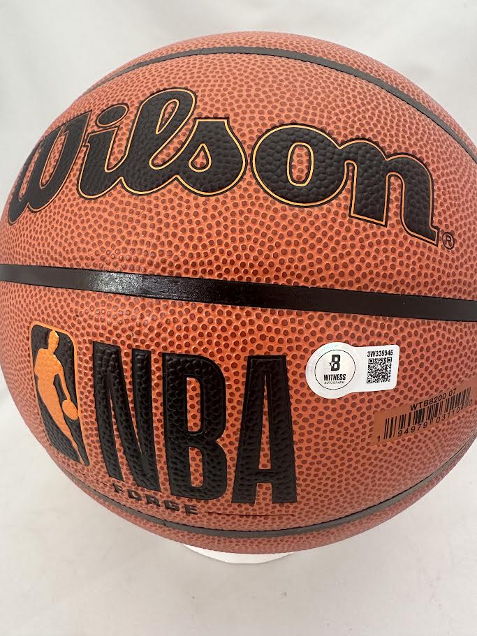 Tony Parker Autographed Hand Signed Basketball With Insc. - Beckett COA