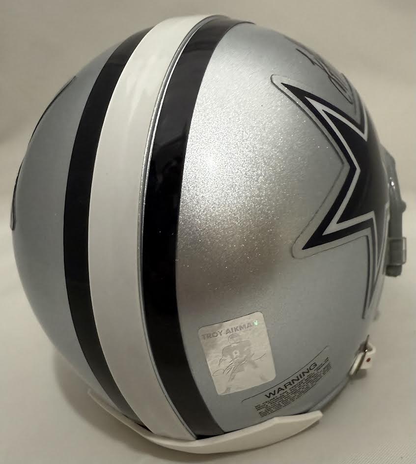 Troy Aikman Autographed Hand Signed Dallas Cowboys Mini Helmet - Troy Aikman Holo