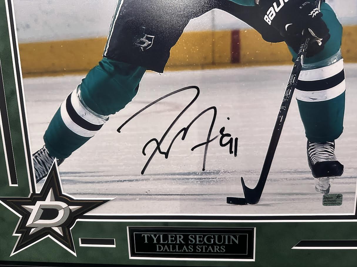 Tyler Seguin Autographed Hand Signed Custom Framed 16x20 Dallas Stars Photo - Seguin Holo