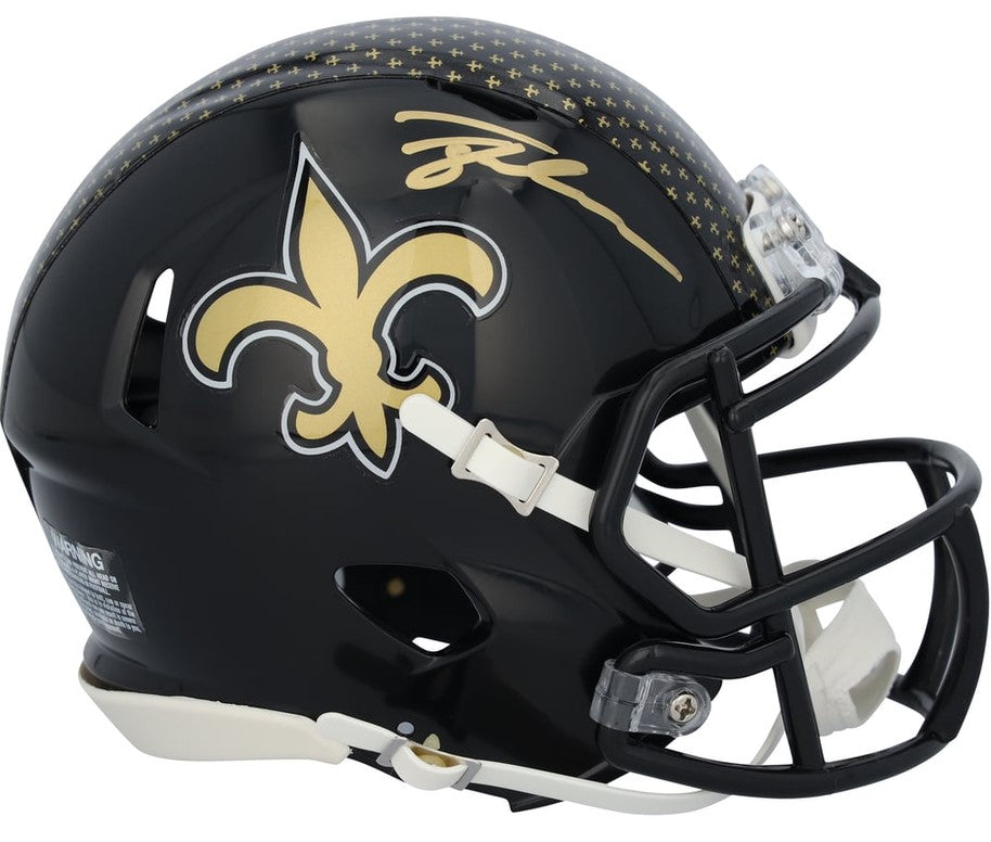 Tyler Shough Autographed Hand Signed New Orleans Saints Mini Helmet - Fanatics COA