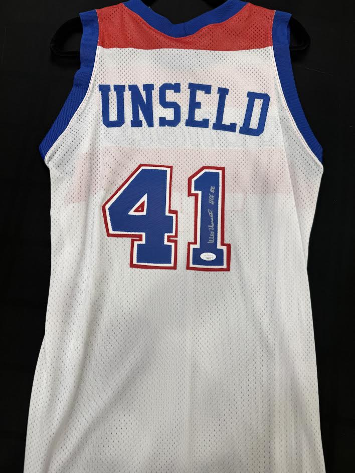 Wes Unseld Autographed Hand Signed Custom Washington Bullets Jersey W/ HOF Insc. - JSA COA
