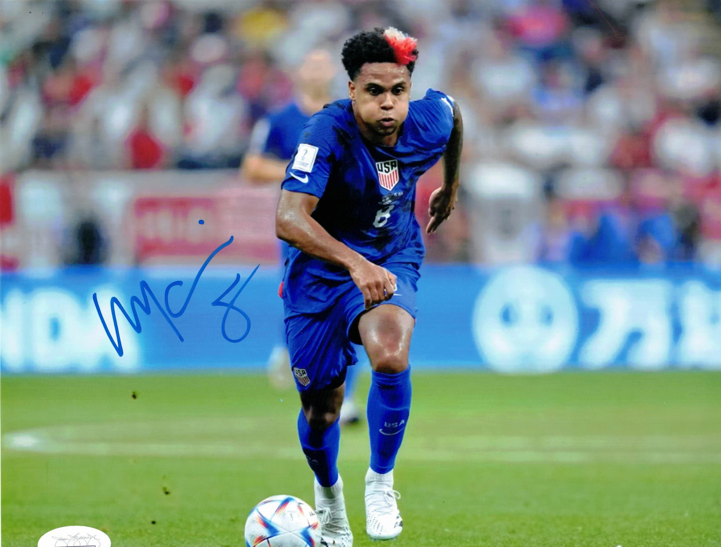 Weston Mckennie Autographed Hand Signed 8x10 USMNT Photo - JSA COA