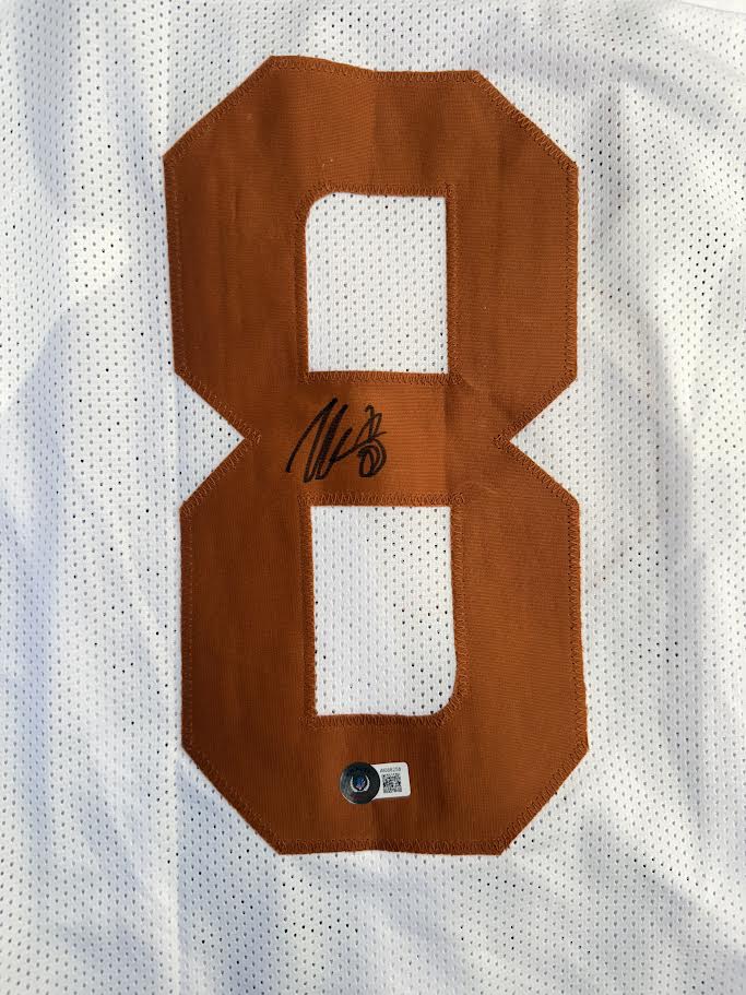 Xavier Worthy Autographed Hand Signed Custom Texas Longhorns Jersey - Beckett COA