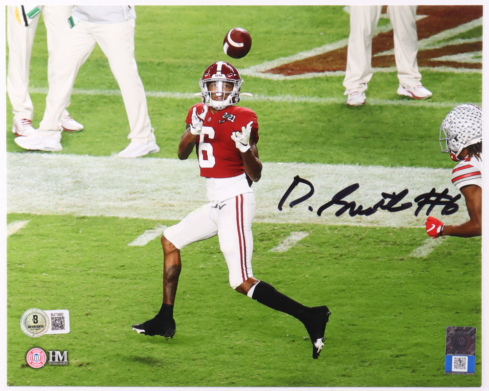 Devonta Smith Autographed Hand Signed 8x10 Alabama Crimson Tide Photo - Beckett COA
