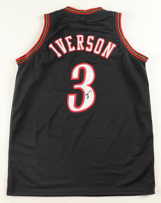 Allen Iverson Autographed Hand Signed Custom Philadelphia 76ers Jersey - JSA COA