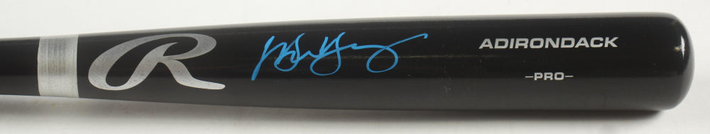 Michael Young Autographed Hand Signed Bat - Playball Ink COA