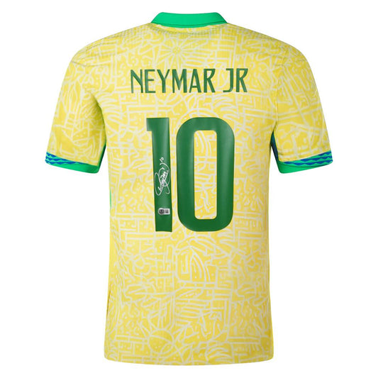 Neymar Jr. Autographed Hand Signed Custom Brazil Jersey - Beckett COA