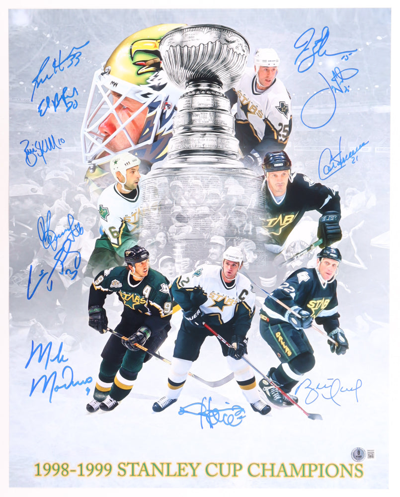Dallas Stars 1999 Stanley Cup Champions Team Autographed Hand Signed 16x20 Photo - Beckett COA