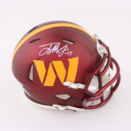 Terry McLaurin Autographed Hand Signed Washington Commanders Mini Helmet - Beckett COA