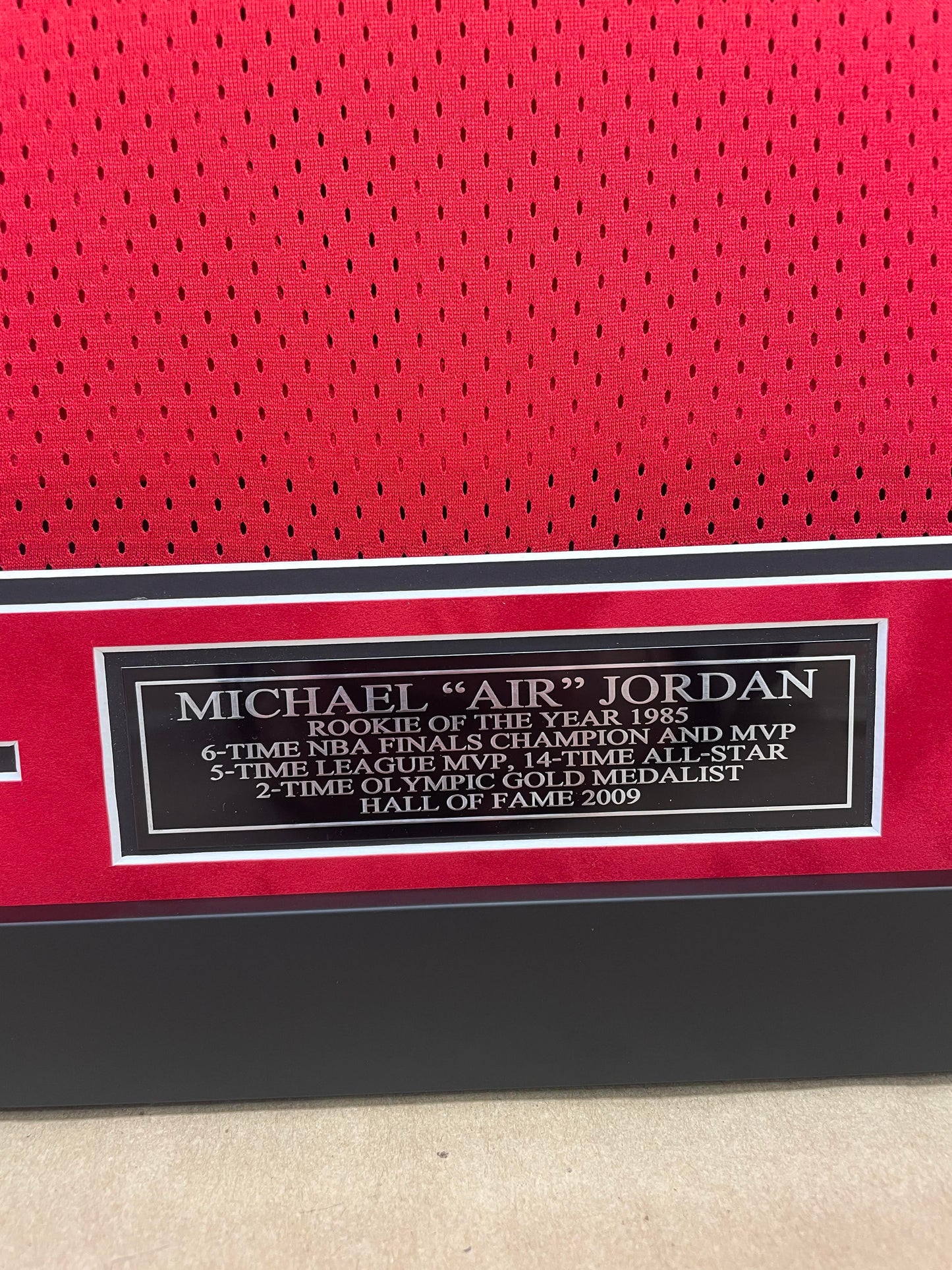 Michael Jordan Autographed Hand Signed Custom Framed Chicago Bulls Jersey - UD COA