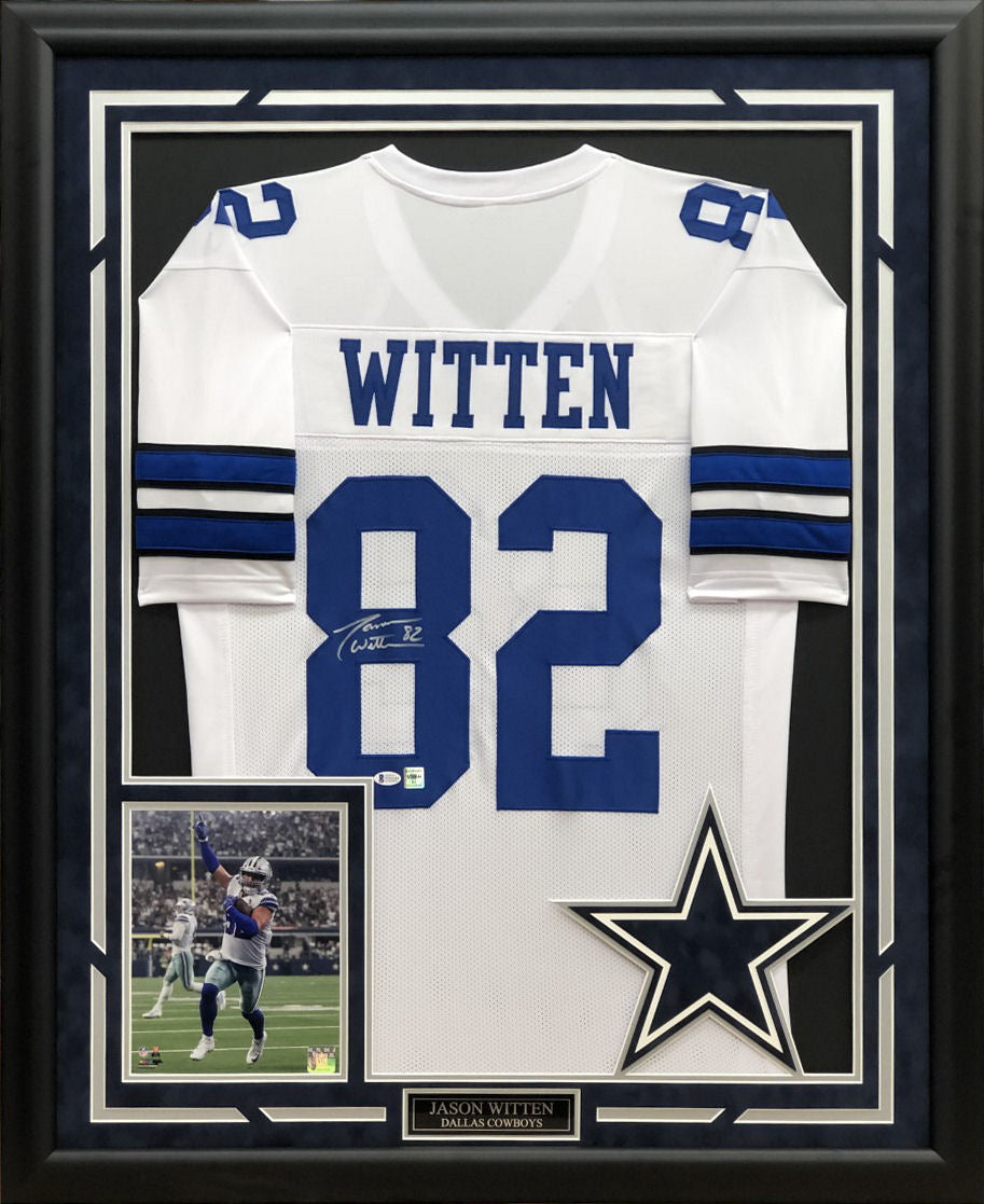 Jason Witten Autographed Hand Signed Custom Framed Dallas Cowboys Jersey - Beckett COA