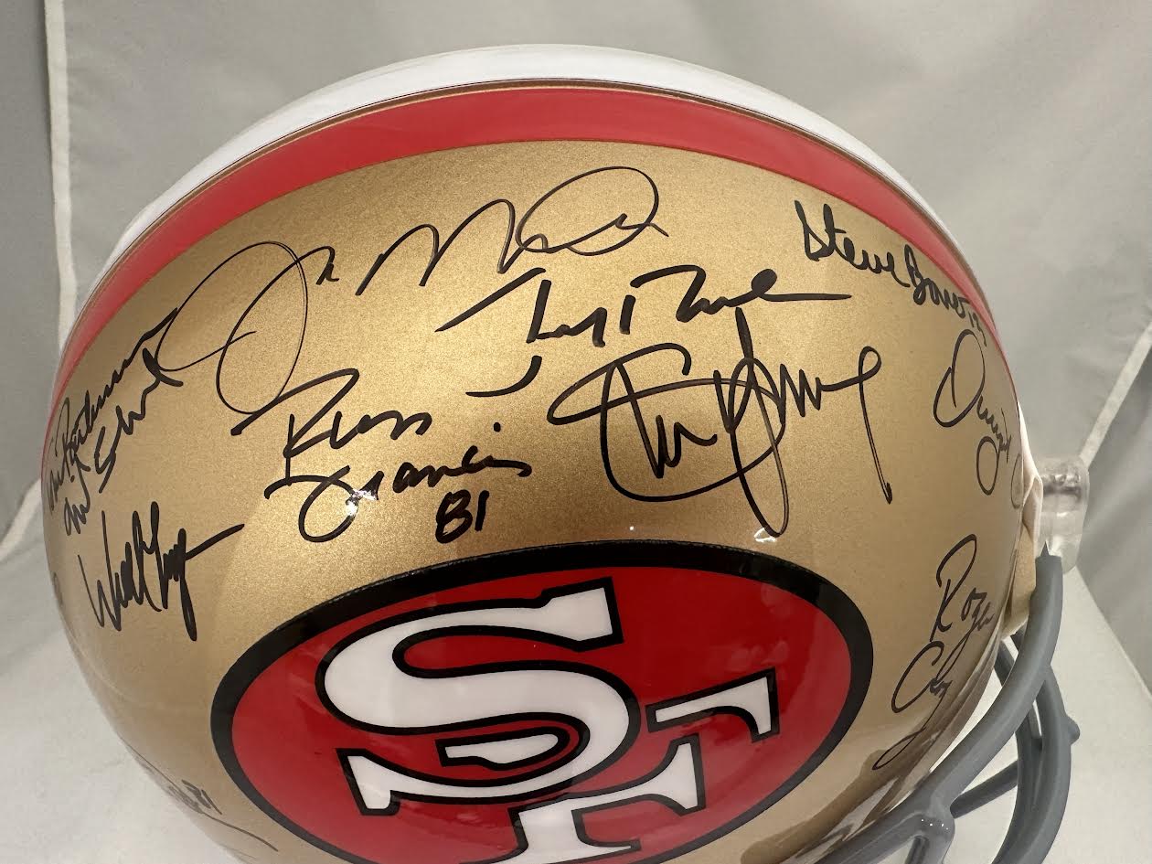 San Francisco 49ers 80/90s Dynasty Multi Signed Full Size Authentic Helmet - GTSM COA