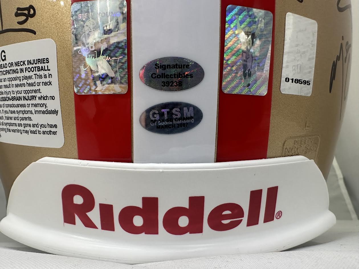 San Francisco 49ers 80/90s Dynasty Multi Signed Full Size Authentic Helmet - GTSM COA