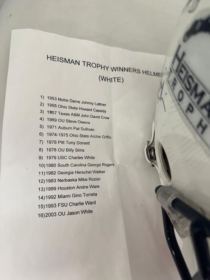 Heisman Trophy Winner Multi Signed Full Size Replica Helmet