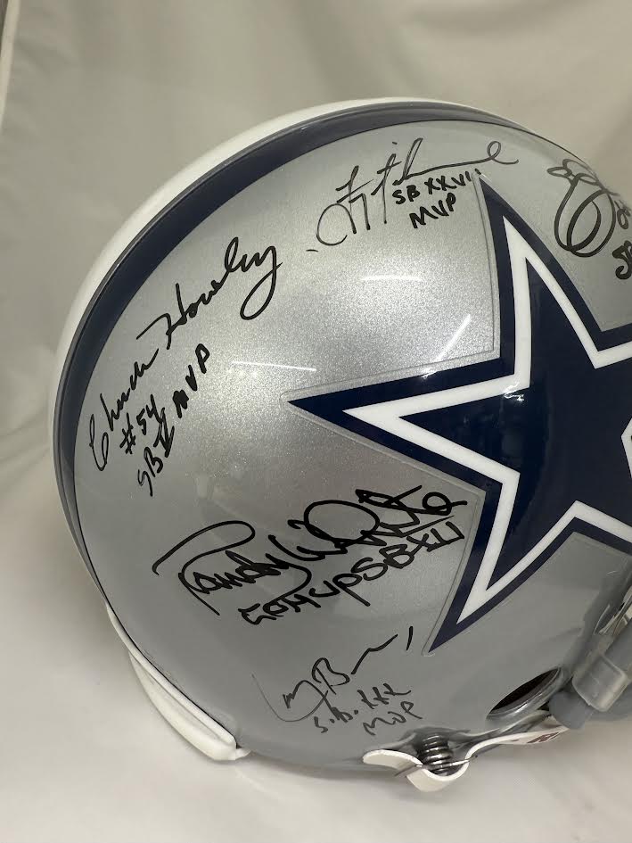 Dallas Cowboys Super Bowl MVPs Multi Signed Full Size Authentic Helmet - Player Holo