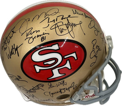 San Francisco 49ers 80/90s Dynasty Multi Signed Full Size Authentic Helmet - GTSM COA