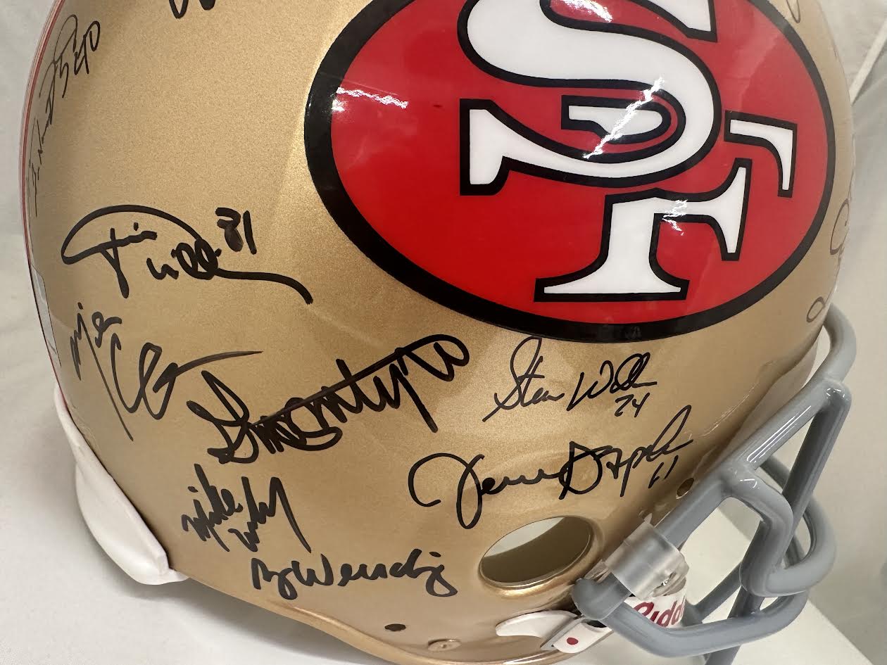 San Francisco 49ers 80/90s Dynasty Multi Signed Full Size Authentic Helmet - GTSM COA