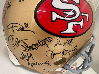 San Francisco 49ers 80/90s Dynasty Multi Signed Full Size Authentic Helmet - GTSM COA