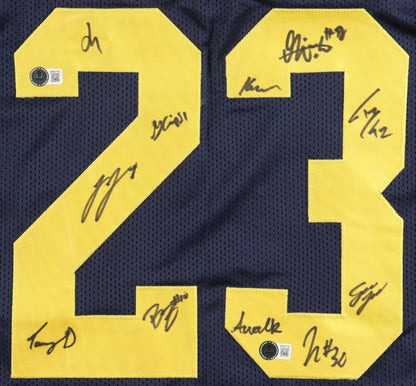 2023 Michigan Wolverines National Champions Autographed Hand Signed Custom Jersey - Beckett COA