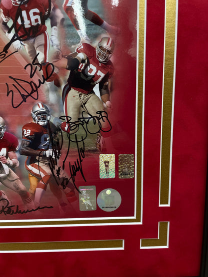 San Francisco 49ers Autographed Hand Signed Custom Framed 16x20 Photo - Player Holo