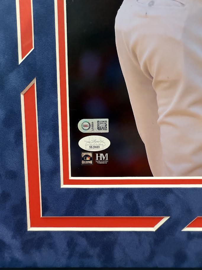 Adrian Beltre Autographed Hand Signed Custom Framed 16x20 Texas Rangers Photo - JSA COA