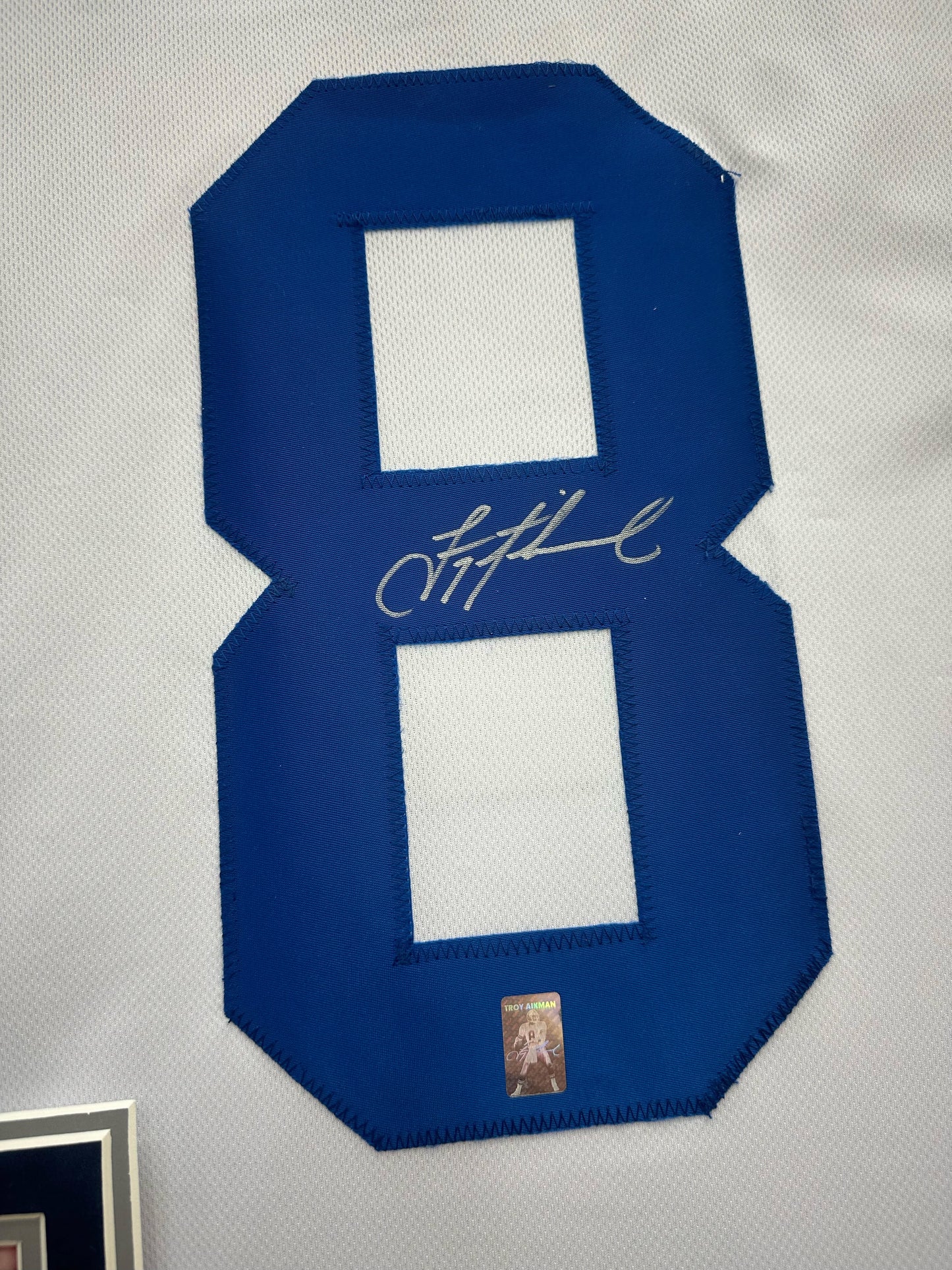 Troy Aikman Autographed Hand Signed Custom Framed Dallas Cowboys Jersey - Troy Aikman Holo