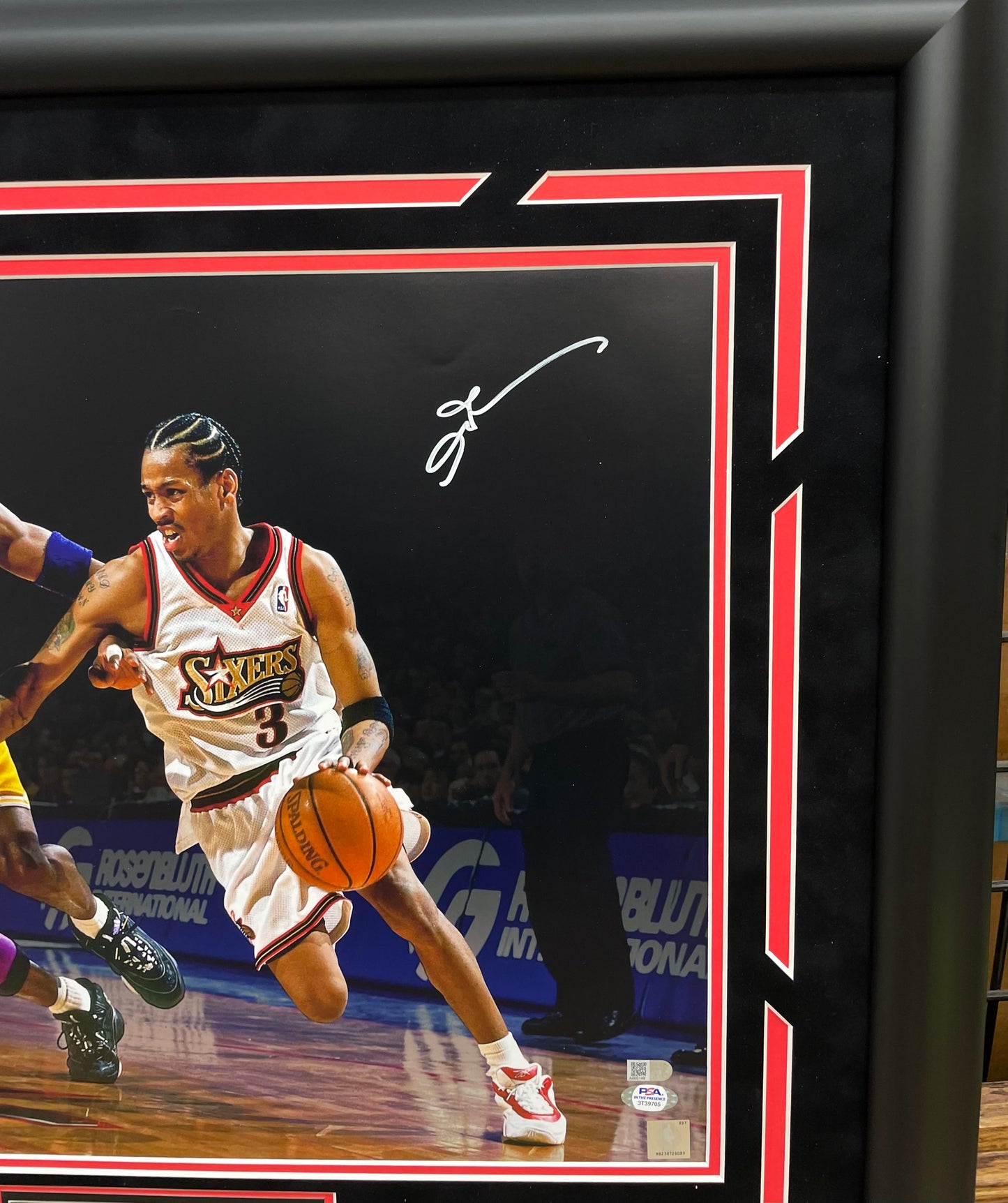 Allen Iverson Autographed Hand Signed Custom Framed 16x20 Photo - JSA COA