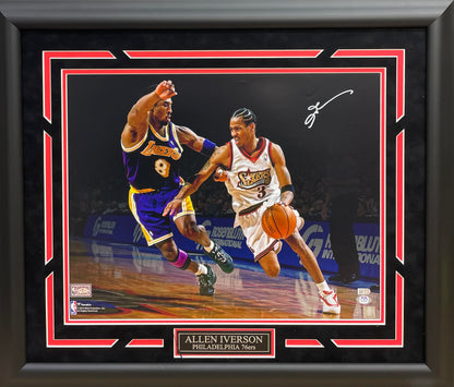 Allen Iverson Autographed Hand Signed Custom Framed 16x20 Photo - JSA COA