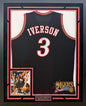 Allen Iverson Autographed Hand Signed Custom Framed Philadelphia 76ers Jersey - PSA COA