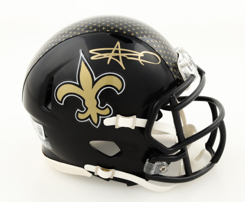 Alvin Kamara Autographed Hand Signed New Orleans Saints Mini Helmet - Beckett COA