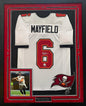 Baker Mayfield Autographed Hand Signed Custom Framed Tampa Bay Buccaneers Jersey - JSA COA