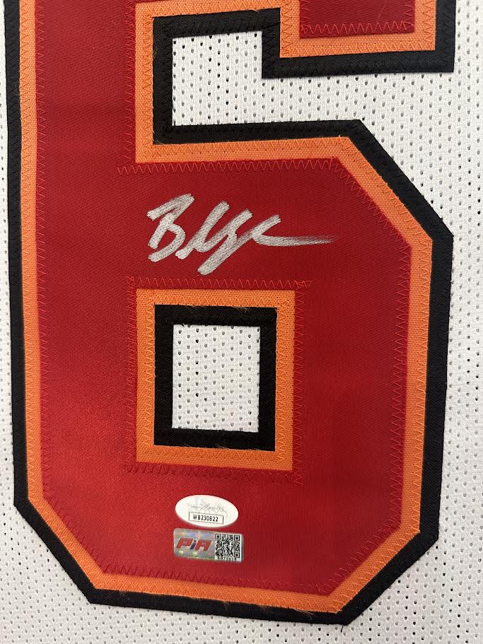 Baker Mayfield Autographed Hand Signed Custom Framed Tampa Bay Buccaneers Jersey - JSA COA