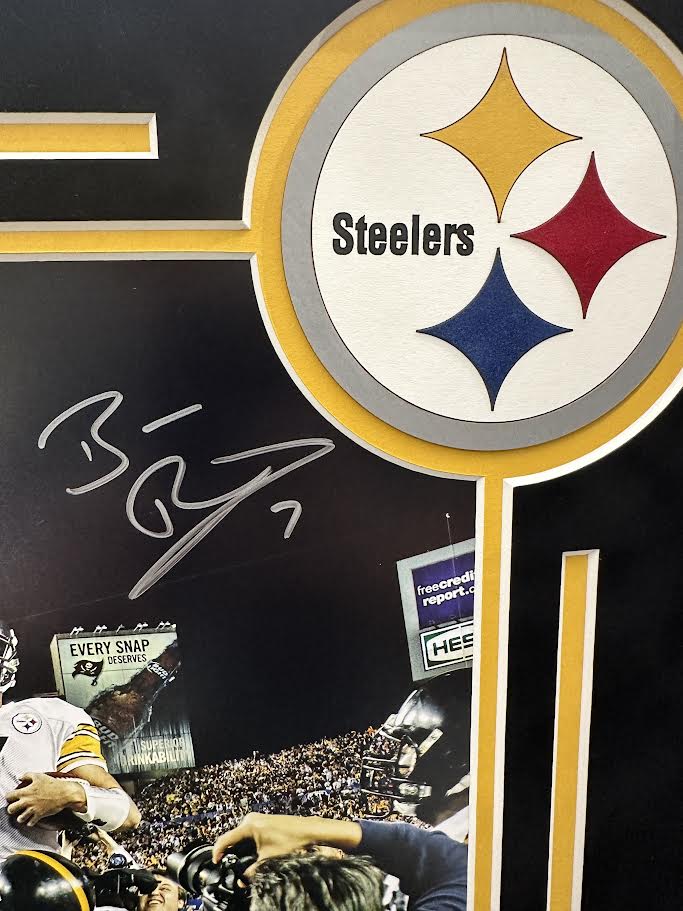 Ben Roethlisberger Autographed Hand Signed Custom Framed 8x10 Pittsburgh Steelers Photo - Fanatics COA
