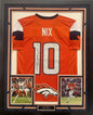 Bo Nix Autographed Hand Signed Custom Framed Denver Broncos Jersey - Beckett COA