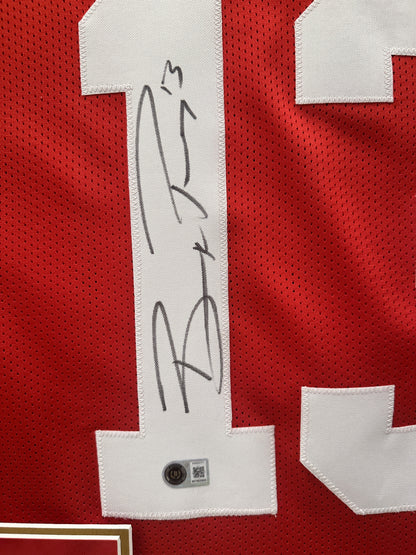 Brock Purdy Autographed Hand Signed Custom Framed San Francisco 49ers Jersey - Beckett COA