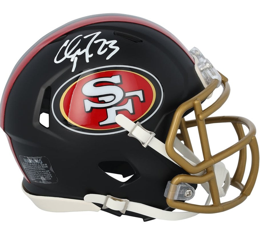 Christian McCaffrey Autographed Hand Signed San Francisco 49ers Mini Helmet - Fanatics COA