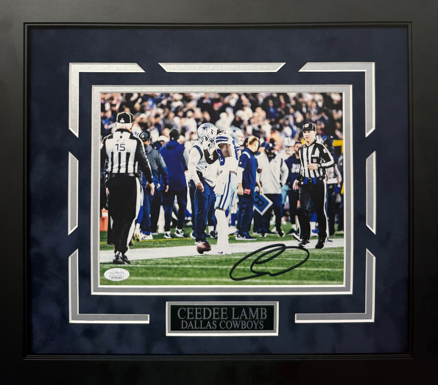CeeDee Lamb Autographed Hand Signed Custom Framed 8x10 Dallas Cowboys Photo - JSA COA