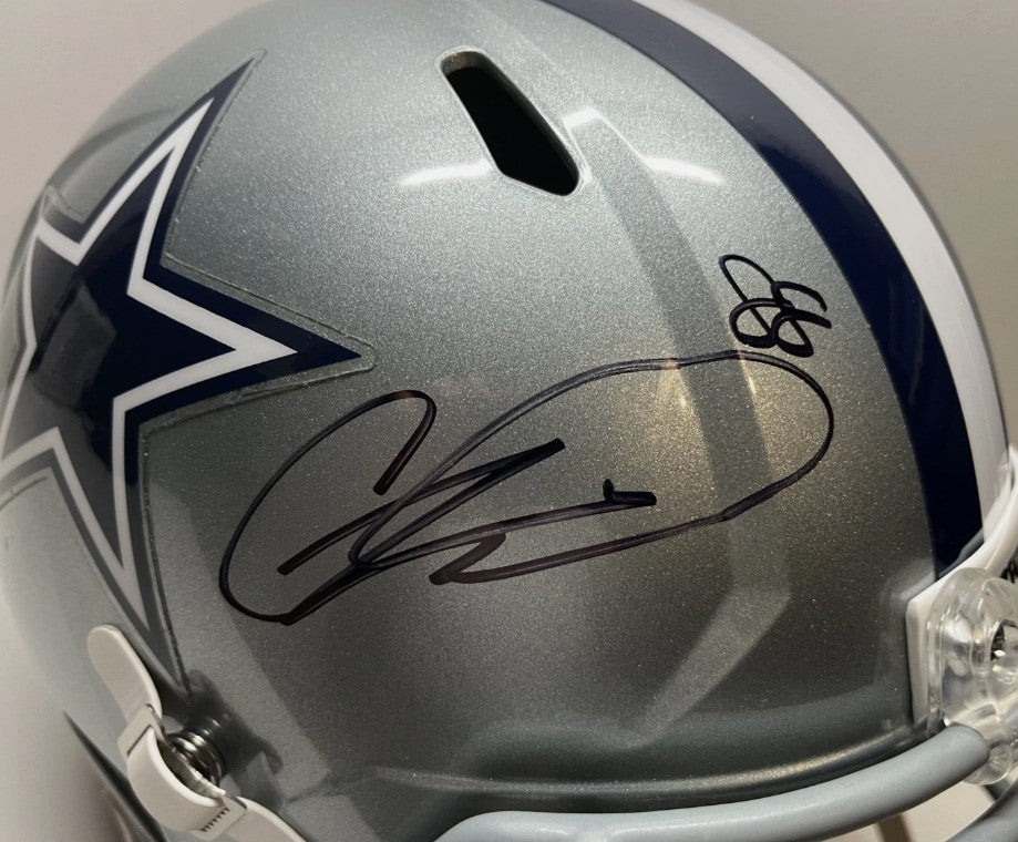 CeeDee Lamb Autographed Hand Signed Full Size Replica Dallas Cowboys Helmet - Fanatics COA
