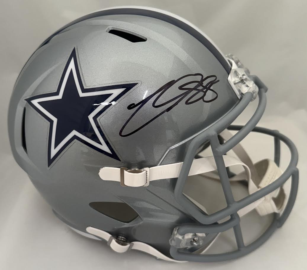 CeeDee Lamb Autographed Hand Signed Full Size Replica Dallas Cowboys Helmet - Fanatics COA
