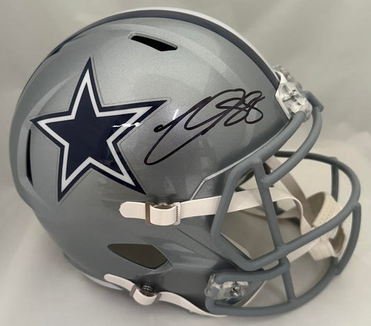 CeeDee Lamb Autographed Hand Signed Full Size Replica Dallas Cowboys Helmet - Fanatics COA