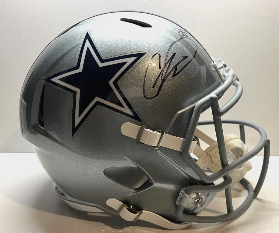 CeeDee Lamb Autographed Hand Signed Full Size Replica Dallas Cowboys Helmet - Fanatics COA