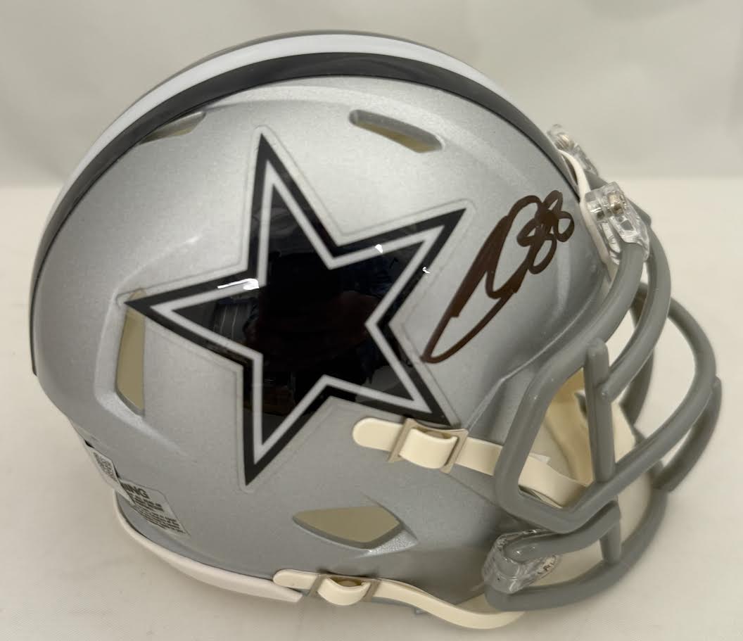 CeeDee Lamb Autographed Hand Signed Dallas Cowboys Mini Helmet - Fanatics COA
