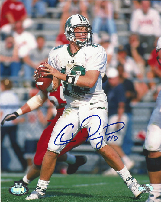 Chad Pennington Autographed Hand Signed Marshall 8x10 Vertical Photo