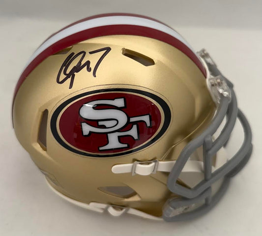 Christian McCaffrey Autographed Hand Signed San Francisco 49ers Mini Helmet - JSA COA